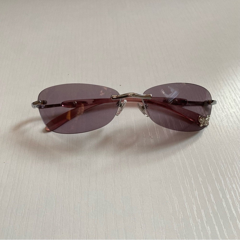 Stylish Purple Sunglasses with Butterfly Detail Muted Purple Sunnies